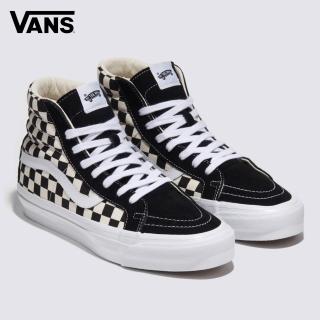 【VANS】官方旗艦 Premium Sk8-Hi Reissue 38 黑白色棋盤格滑板鞋 休閒鞋