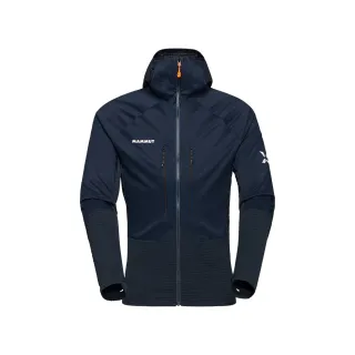【Mammut 長毛象官方直營】Eiger Nordwand ML Hybrid H Jkt 極限艾格中層連帽外套 夜藍 男款 #1014-05580
