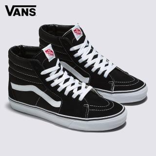 【VANS】官方旗艦 Sk8-Hi 黑白色滑板鞋/休閒鞋/帆布