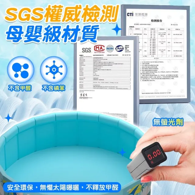 免充氣圓形折疊游泳池 1.6米(加贈豪華戲水組 玩沙池 兒童戲水池 摺疊泳池 家庭水池 儲水桶)