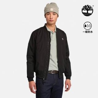 【Timberland 官方旗艦】男款黑色防潑水飛行外套(A5M9T001)