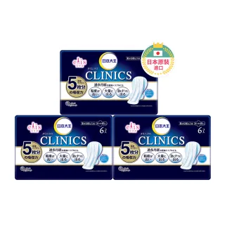【日本大王】elis愛麗思CLINICS吸收量升級量特多專用衛生棉40cm_6片/包(3入組)