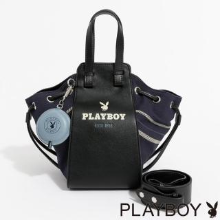 【PLAYBOY】手提包附肩背帶 Urban Pulse系列(藍色)
