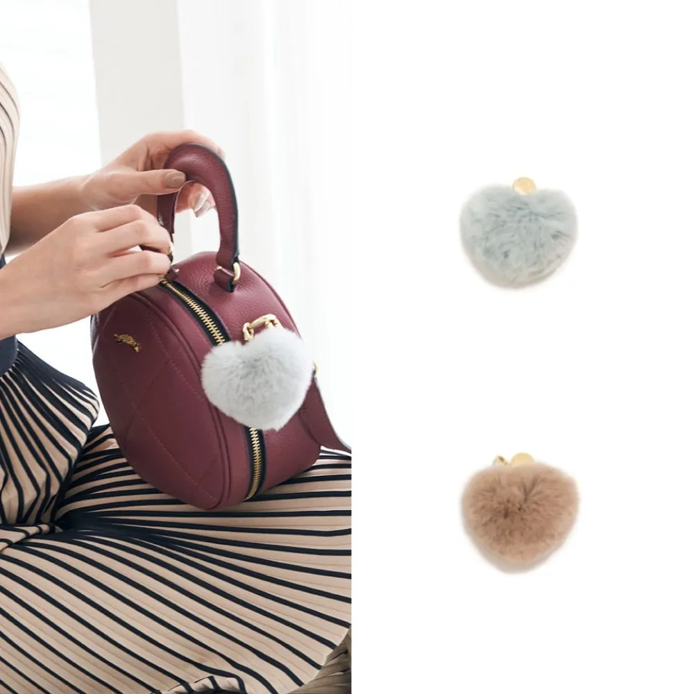 【PEPPER’S】交換禮物 BUBBLE 金幣心心球掛飾 - 淡拿鐵 / 象牙灰(專櫃品牌 包包掛飾)