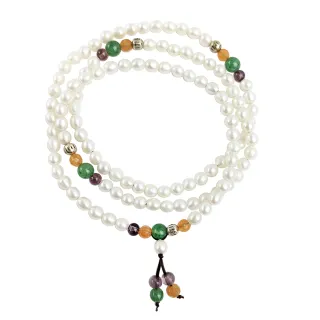 【大東山樑御珊瑚】天然珍珠108顆手珠(4-4.5mm)