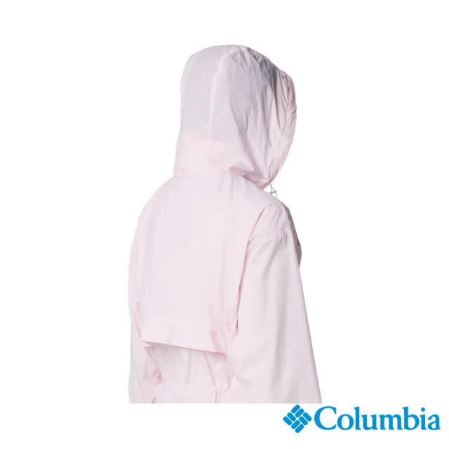 【Columbia 哥倫比亞】女款-UPF40防潑連帽外套Paradise Park™-粉紅(UWR68430PK/IS)