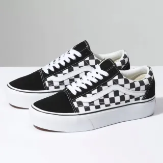 【VANS】官方旗艦 Old Skool Platform 黑白棋盤格滑板鞋 休閒鞋