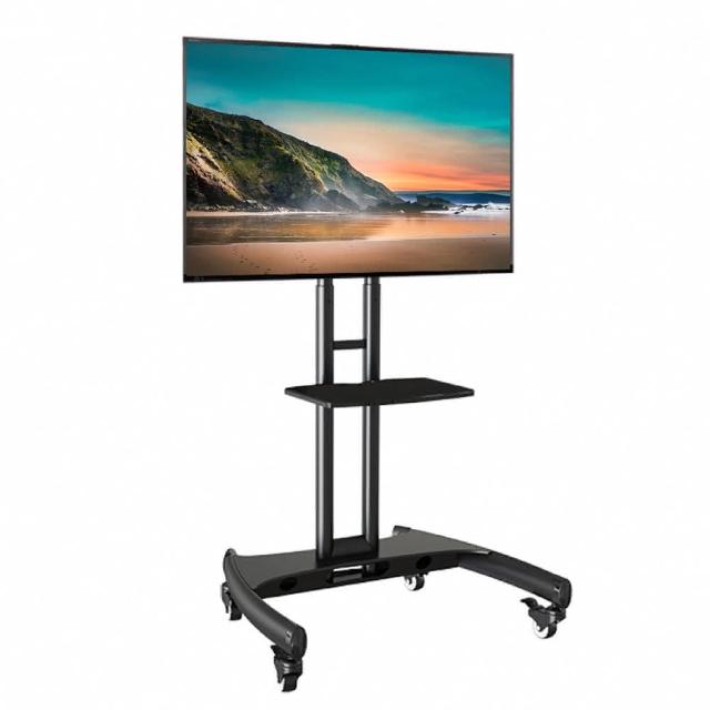 NB AVA1500-60-1P 單螢幕支架專為32-50吋顯示器設計，最大承載重量達45.5kg，採用堅韌鋼材製作，淨重18.7kg，尺寸62.7x94.2x13cm，支援國際VESA安裝標準，黑色系設計，提供穩固壁掛解決方案，適合辦公室或家庭使用，提升空間利用率與顯示器穩定性。