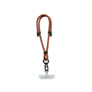 【UAG】簡約編織手腕掛繩7mm-黑橘(手腕掛繩 手機掛繩)