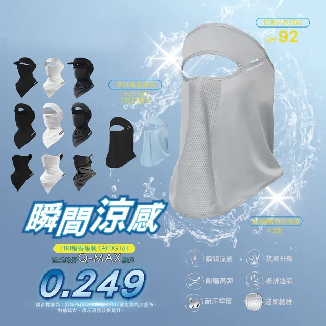 【AREXSPORT】冰絲面罩 防曬面罩 防風面罩 涼感面罩 抗UV 防曬護頸 網眼透氣 掛耳設計 面罩 頭套 素面頭巾