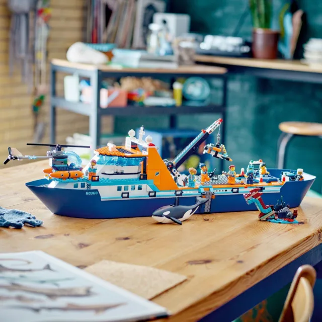LEGO 樂高】城市系列60368 北極探險家之艦(玩具船兒童積木DIY積木女孩