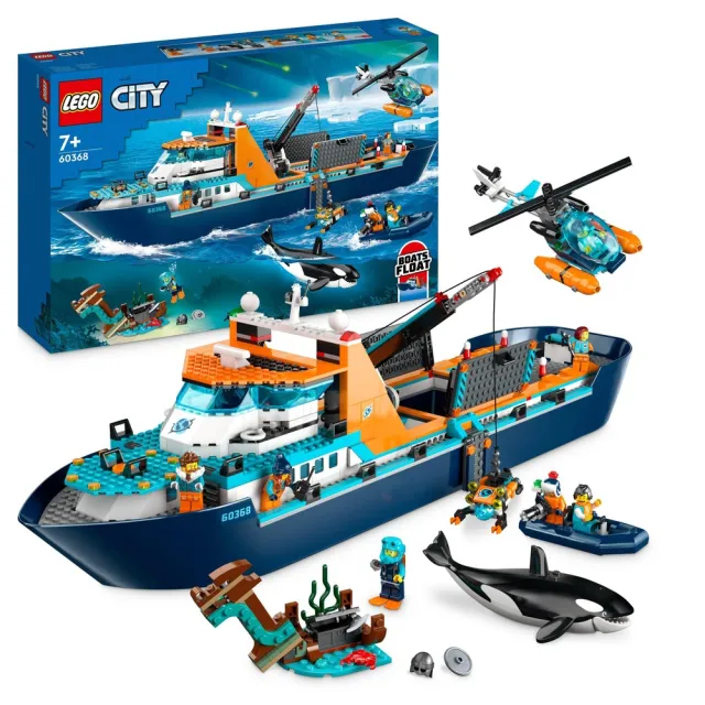 【LEGO 樂高】城市系列 60368 北極探險家之艦(玩具船 兒童積木 DIY積木 女孩玩具 男孩玩具)