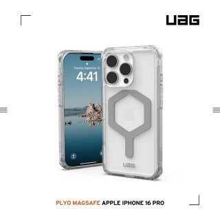 【UAG】iPhone 16 Pro 磁吸耐衝擊全透保護殼-極透明（灰圈）(支援MagSafe無線充電)