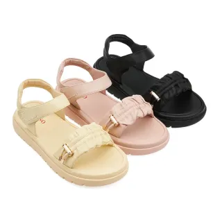 【A.S.O 阿瘦集團】BESO 芯軟Q系列-柔軟羊皮抽皺軟Q涼鞋(女鞋_3色任選)