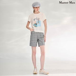 【Master Max】經典格紋單釦休閒短褲(8513052)