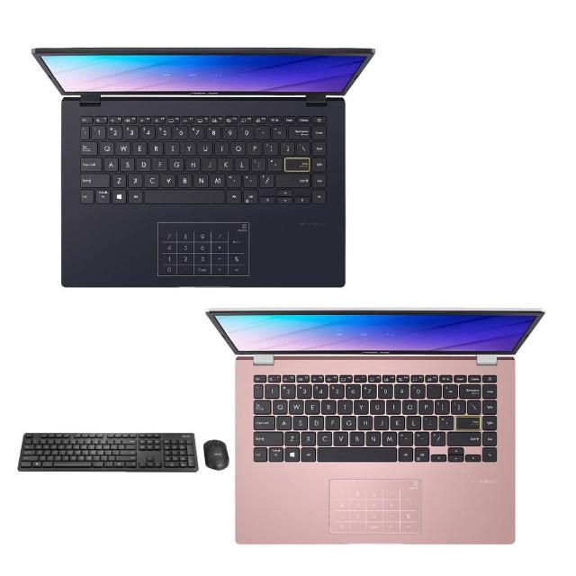 【ASUS】無線鍵鼠組★14吋8G輕薄文書筆電(E410KA/N4500/8G/512G SSD/W11)