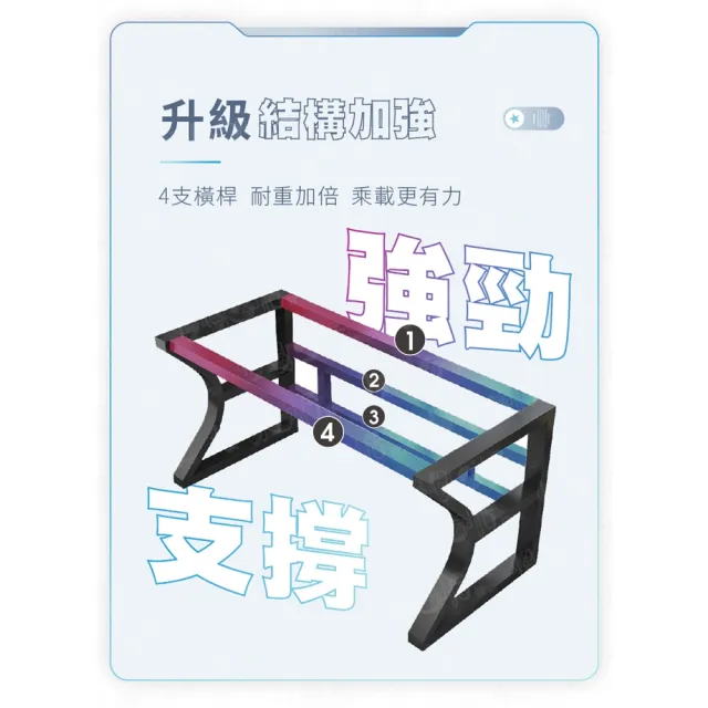 【慢慢家居】專人組裝-現代簡約鋼木弧形電競電腦桌(120CM)