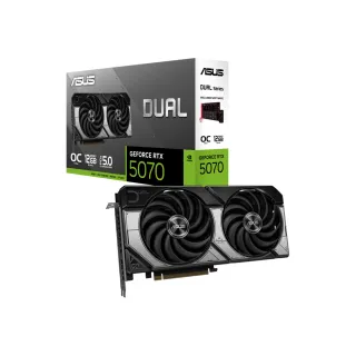 【ASUS 華碩】DUAL-RTX5070-O12G 顯示卡+華碩 RT-AC1500G PLUS 無線路由器