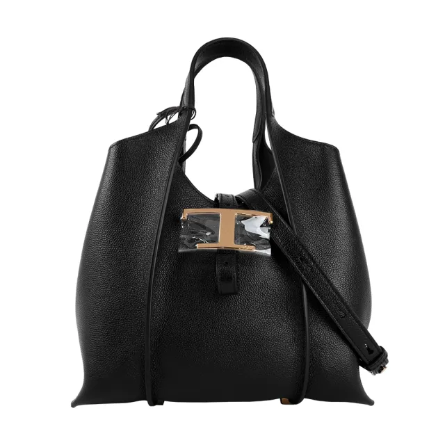 【TOD’S】T Timeless 附小袋迷你手提/斜背二用包(黑色)