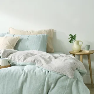 【hoi! 好好生活】賴床包-皺皺雙層紗雙人被套(多款可選)