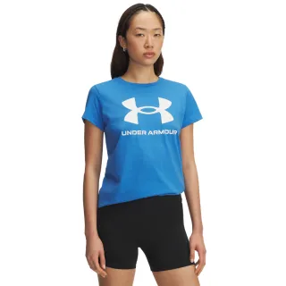 【UNDER ARMOUR】UA 女 SPORTSTYLE LOGO 短袖T-Shirt_1356305-402(藍色)