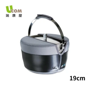 【瑞康屋UCOM】運動風不鏽鋼防溢提鍋附曜石黑提袋(19cm)