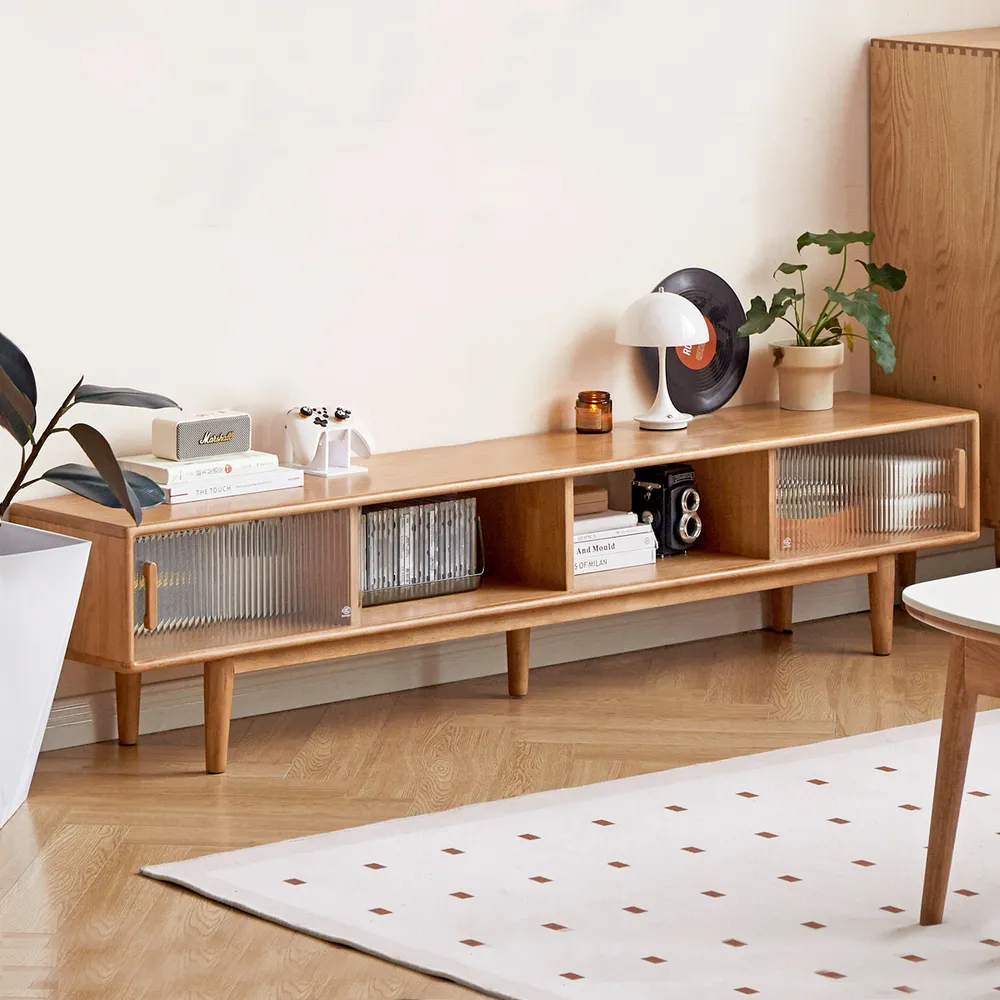 【hoi! 好好生活】預購60天★維莎原木巧伴橡膠木實木原木色電視櫃1.5M Y520N02