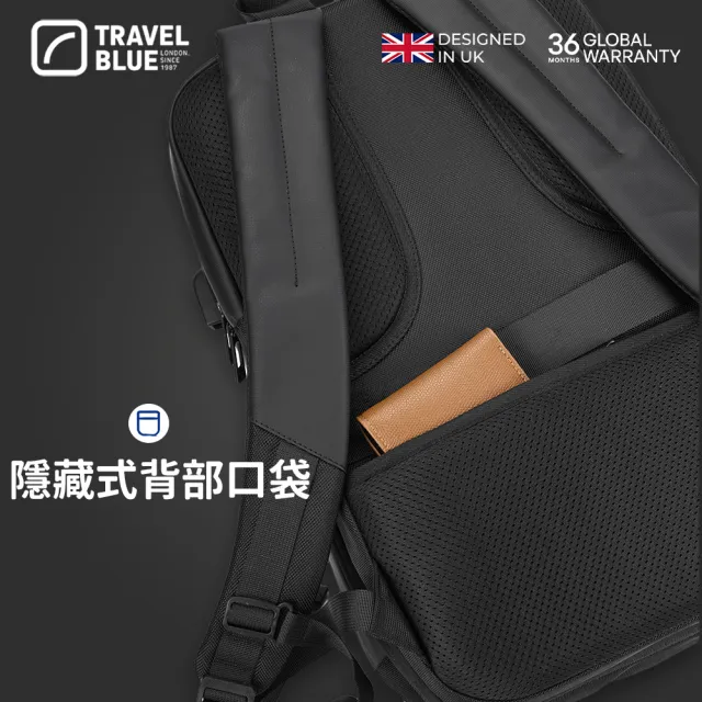 【Travel Blue 藍旅】Alpha專業背包-黑/綠 TB3038(後背包/筆電包/防水電腦包/雙肩包/大容量