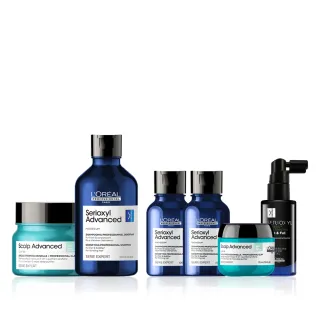【L’OREAL 巴黎萊雅PRO】絲漾博健髮控油洗護組(健髮露+控油淨化泥)