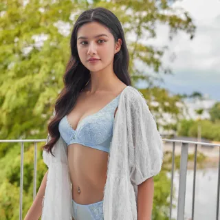 【曼黛瑪璉】包覆提托經典無鋼圈內衣 B-E罩杯(粉彩藍)