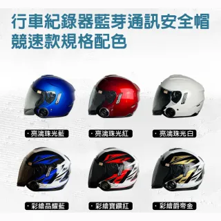 【VEKO】限時體驗價-行車紀錄+藍芽功能隱裝式1080P雙功能競速安全帽台灣製(含鏡片+電池+充電器+記憶卡)
