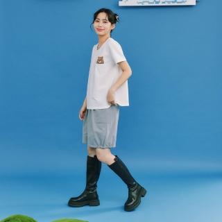 【Dailo】繭型休閒口袋五分裙(繭型休閒口袋五分裙)