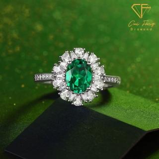 【CF Diamond】女戒 培育祖母綠 1.5克拉《四季花園》( 哥倫比亞祖母綠 祖母綠女戒 鑽戒 禮物)
