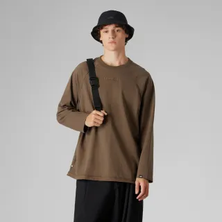 【The North Face 官方旗艦】北面UE男款棕色純棉長袖上衣｜8BTK1OI(黑標系列)