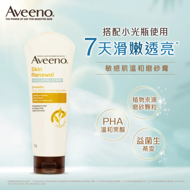 【Aveeno 艾惟諾】超值2入-燕麥煥光奇肌磨砂膏(225gx2)