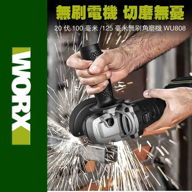 【WORX 威克士】20V 超CP值輕裝三機組 電錘+起子機+砂輪機(WU652)