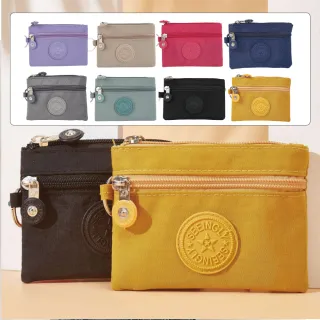 【Sayaka 紗彌佳】日本百搭繽紛多色 雙拉鍊收納零錢包 -九色可選