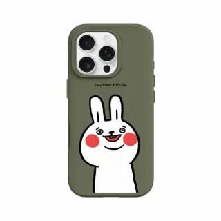 【RHINOSHIELD 犀牛盾】iPhone 16系列 SolidX 強化吸震緩衝防摔手機殼/傻笑(懶散兔與啾先生)