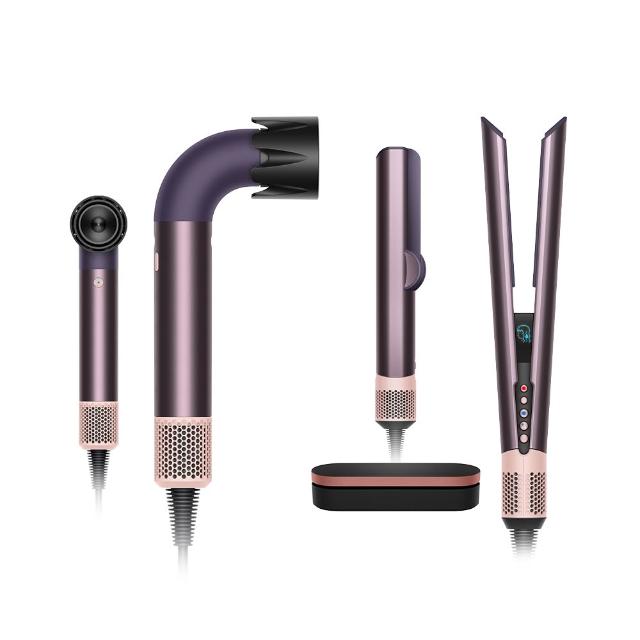 【dyson 戴森】HD17 精準造型 輕量吹風機(雲霧紫) + HT01 二合一吹風直髮器/離子夾(雲霧紫禮盒版)超值組