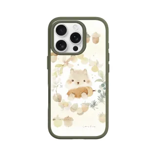 【RHINOSHIELD 犀牛盾】iPhone 16系列 SolidX 強化吸震緩衝防摔手機殼/涼丰系列-松果與小松鼠(涼丰)