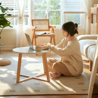 【hoi! 好好生活】Linsy北歐簡約圓茶几0.6M 白色 LS755J3