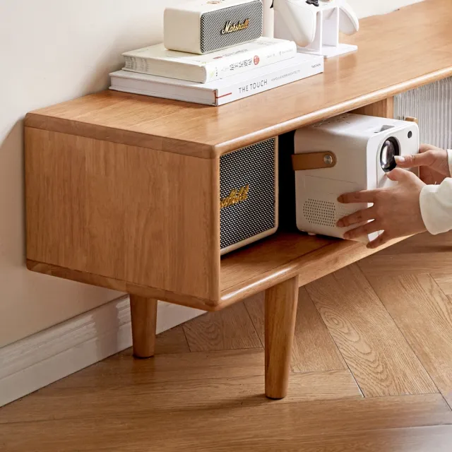 【hoi! 好好生活】預購60天★維莎原木巧伴橡膠木實木原木色電視櫃1.2M Y520N02