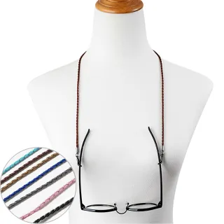 【Seoul Show 首爾秀】麻花編織皮繩口罩掛繩鍊太陽眼鏡鍊光學眼鏡防丟鍊(墨鏡平光近視老花)