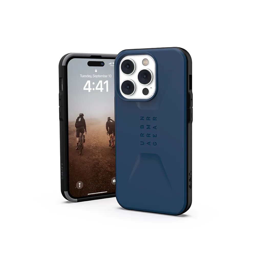 【UAG】iPhone 14 Pro 耐衝擊簡約保護殼-藍(UAG)
