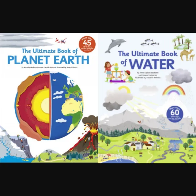 【麥克兒童外文書店】探索遊戲系列:地球探索大發現+水的大驚奇兩書合售(親子共讀首選 STEAM教育入門)