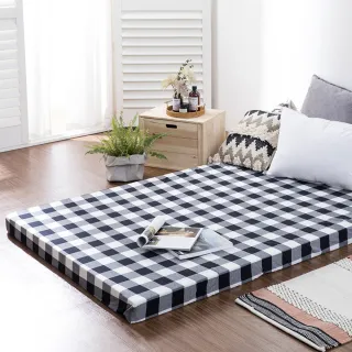 【hoi! 好好生活】台灣製8CM高壓彈力棉床墊-特規120x186CM含水洗棉床墊套