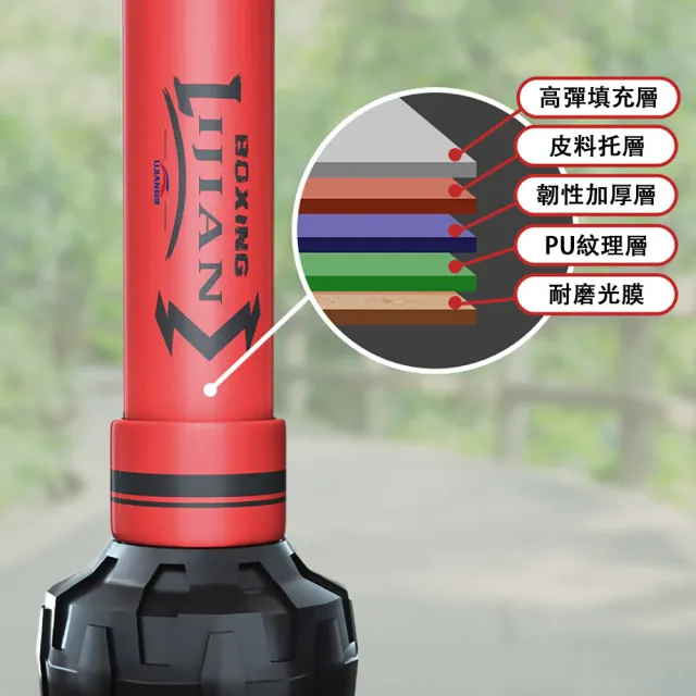 【ZHIPU 芝浦】ZHIPU 芝浦1.7米立式拳擊沙袋散打沙包拳擊柱拳擊訓練靶健身器材(強力吸盤柔性回彈減震靜音)