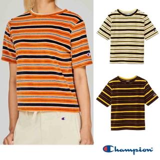 【Champion】官方直營 女款-CASUAL 寬版條紋短袖TEE-3色(CW-B305-日規)