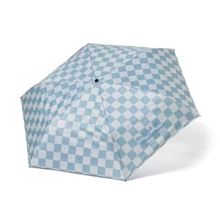 【Rockfish Weatherwear】SHADE UMBRELLA SHORT 棋盤格紋摺疊遮陽傘 三折傘 防紫外線 藍白色