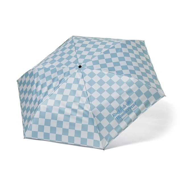 【Rockfish Weatherwear】SHADE UMBRELLA SHORT 棋盤格紋摺疊遮陽傘 三折傘 防紫外線 藍白色